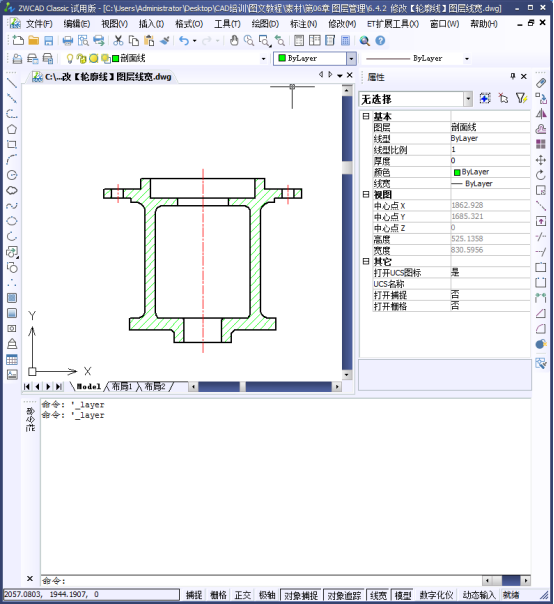 CAD修改圖層的線寬 CAD修改圖層的線寬