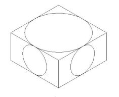 CAD如何繪制圓的軸測投影 CAD如何繪制圓的軸測投影