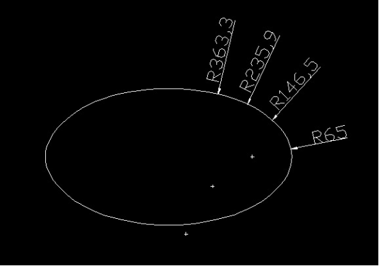 CAD里面給橢圓標注半徑的方法 CAD里面給橢圓標注半徑的方法