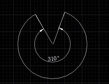 CAD中如何標注大于180度的角度 CAD中如何標注大于180度的角度