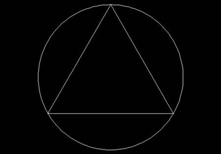 CAD中如何畫三角形的外接圓 CAD中如何畫三角形的外接圓