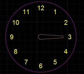 用CAD軟件簡單繪制一個時鐘 用CAD軟件簡單繪制一個時鐘