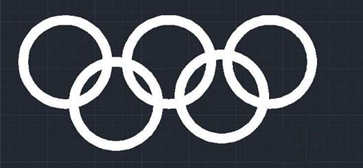 CAD怎么繪制奧運五環圖形? CAD怎么繪制奧運五環圖形?