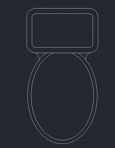 CAD繪制馬桶坐便器的方法 CAD繪制馬桶坐便器的方法