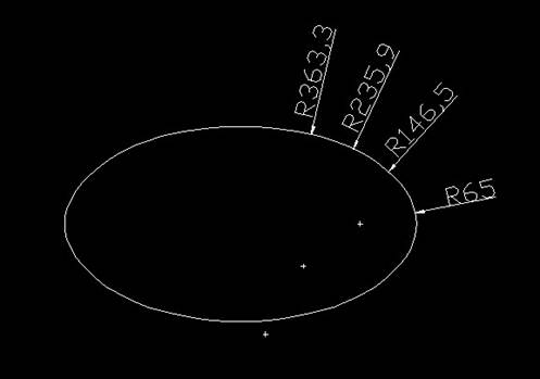 在CAD里面給橢圓標注半徑的方法 在CAD里面給橢圓標注半徑的方法