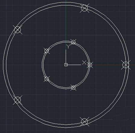 CAD如何繪制輪盤平面圖 CAD如何繪制輪盤平面圖