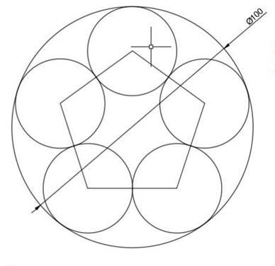 CAD如何標注五邊形相切圓的半徑 CAD如何標注五邊形相切圓的半徑