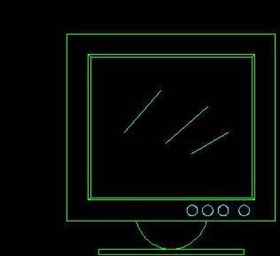 CAD怎么畫一個電腦顯示器平面圖 CAD怎么畫一個電腦顯示器平面圖