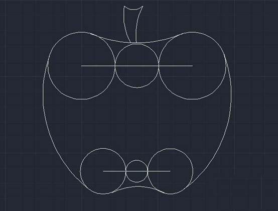 用CAD怎么畫蘋果的平面圖 用CAD怎么畫蘋果的平面圖