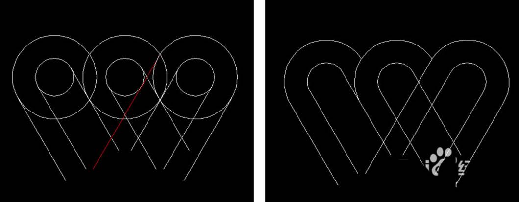 CAD如何繪制雙心形的圖案 CAD如何繪制雙心形的圖案