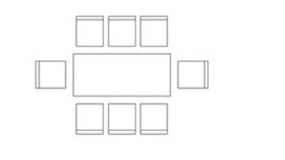 CAD中如何畫八人餐桌 CAD中如何畫八人餐桌
