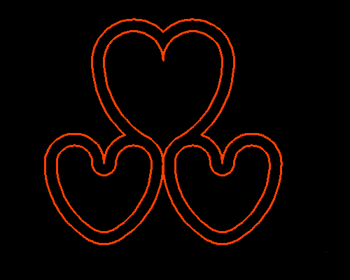 怎么用CAD繪制三環(huán)心形? 怎么用CAD繪制三環(huán)心形?