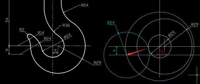 CAD吊鉤平面圖畫法 CAD吊鉤平面圖畫法