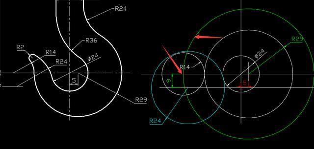 CAD吊鉤平面圖畫法 CAD吊鉤平面圖畫法