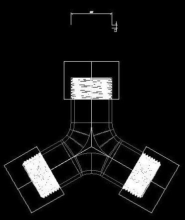 如何用CAD繪制一個三通管？