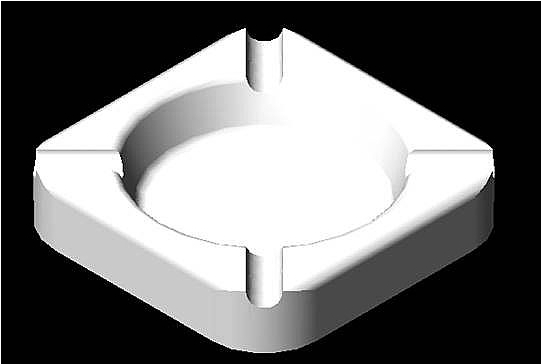 中望CAD煙灰缸畫法 中望CAD煙灰缸畫法