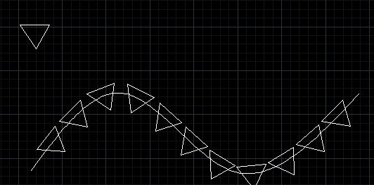 CAD怎樣使圖形沿曲線排列呢? CAD怎樣使圖形沿曲線排列呢?