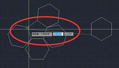 CAD如何使六邊形對齊到五邊形上? CAD如何使六邊形對齊到五邊形上?