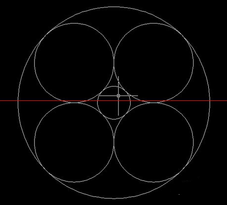 CAD中大圓如何與小圓相切 CAD中大圓如何與小圓相切