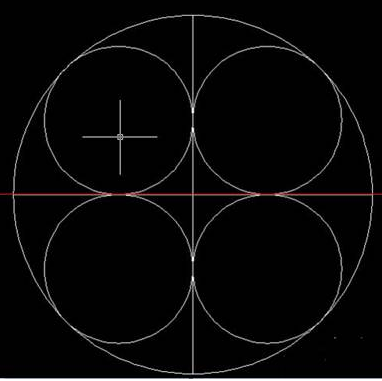 CAD中大圓如何與小圓相切 CAD中大圓如何與小圓相切