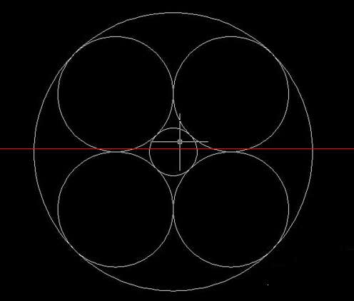 CAD中一個大圓和幾個小圓相切的操作步驟 CAD中一個大圓和幾個小圓相切的操作步驟