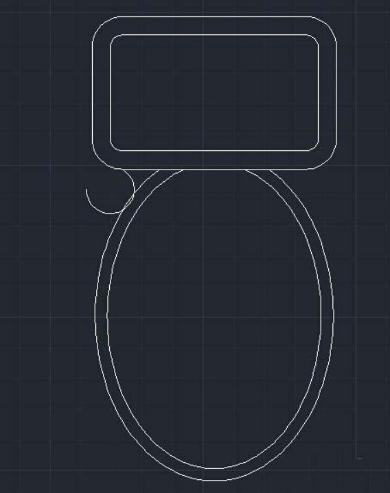 CAD繪制馬桶平面圖實(shí)例 CAD繪制馬桶平面圖實(shí)例