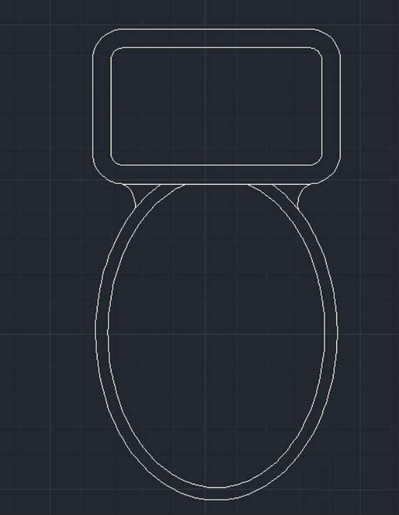 CAD繪制馬桶平面圖實(shí)例 CAD繪制馬桶平面圖實(shí)例