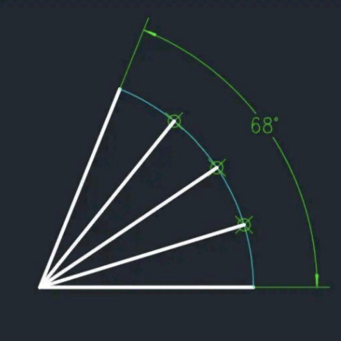 CAD如何等分角度 CAD如何等分角度