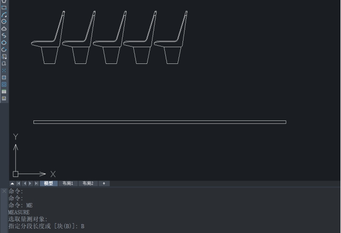 CAD定距等分如何插入圖塊 CAD定距等分如何插入圖塊