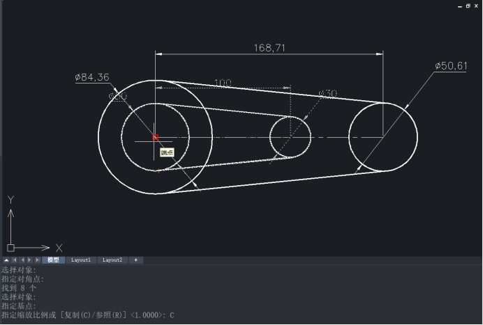 CAD如何使用SCALE命令復制對象 CAD如何使用SCALE命令復制對象