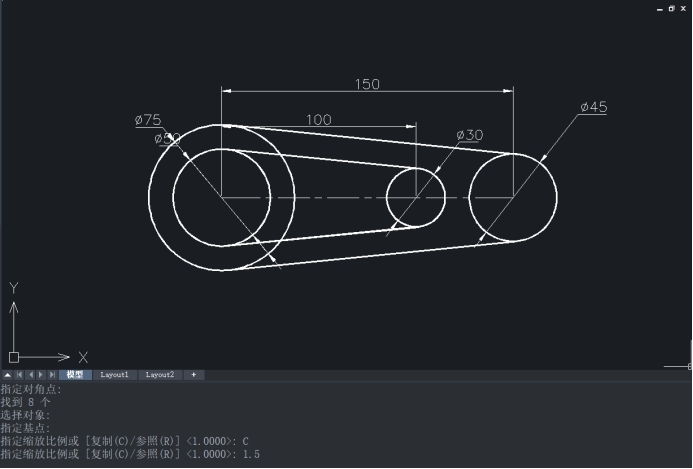 CAD如何使用SCALE命令復制對象 CAD如何使用SCALE命令復制對象