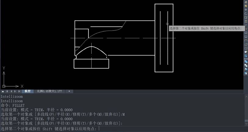 CAD如何繪制兩條平行線間的倒圓角 CAD如何繪制兩條平行線間的倒圓角
